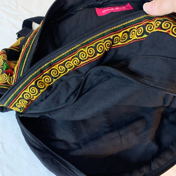 Colorful Embroidered Backpack by Expressions NYC. - Picture 10 of 13